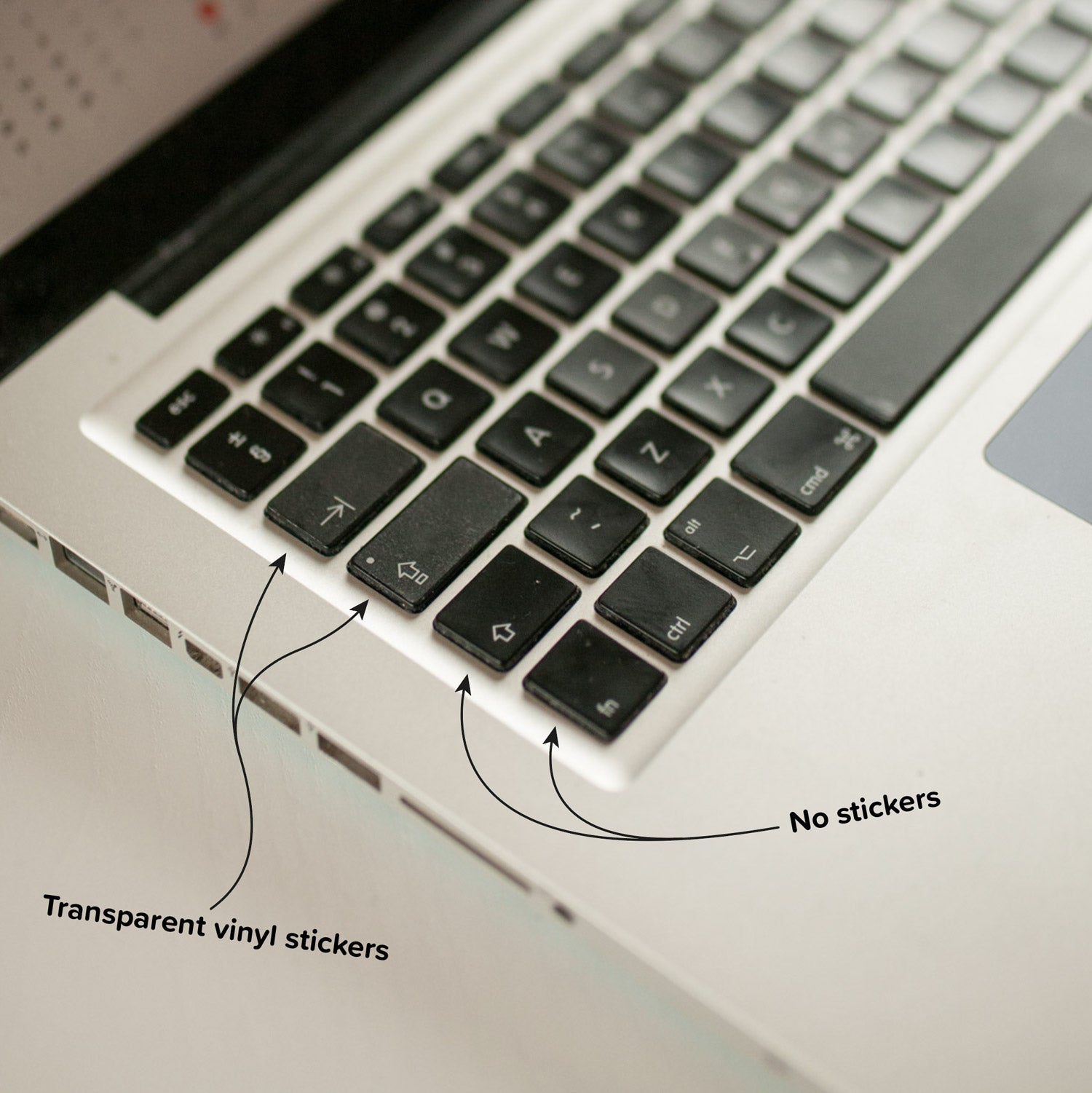 Autocollants Clavier Transparents 2