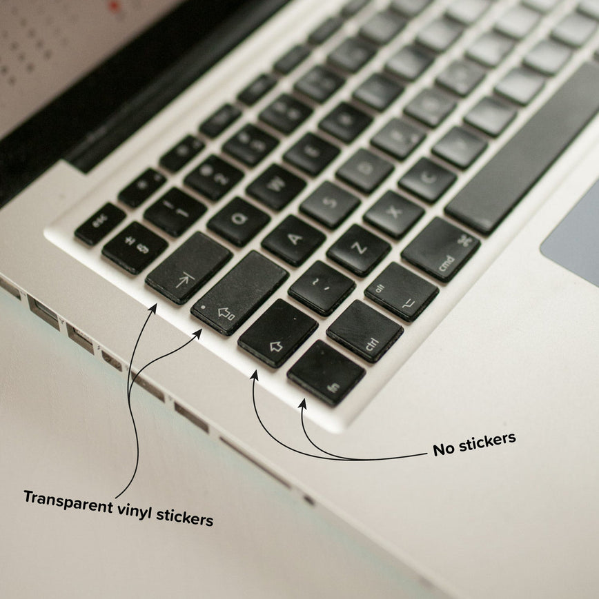 Autocollants Clavier Transparents 2